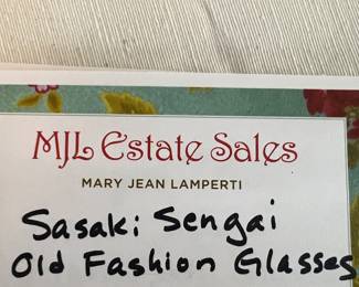 Sasaki Sendai Cocktail Glasses