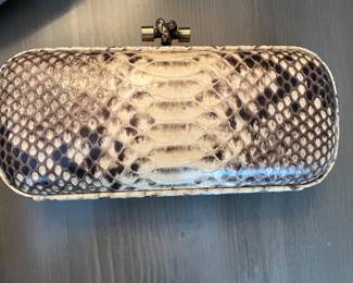 Bottega Veneta Snake Skin Clutch