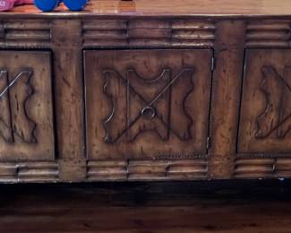 18. Rustic 3 Door Sideboard (86" x 27" x 38")
