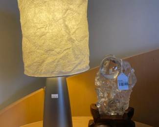 Table lamp, Crystal carved dragon