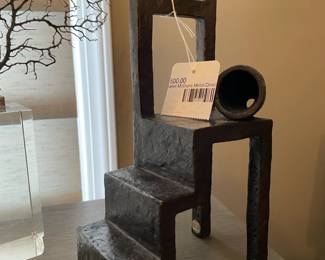 Baker McGuire metal director's chair sculpture