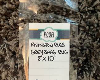 Rivington Rugs grey shag 8' x 10'