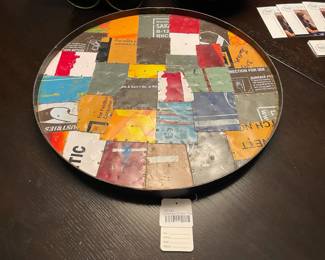Handmade tin sign tray