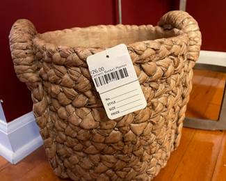 Cement basket planter