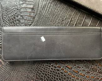 Black alligator skin tray

