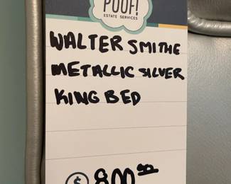 Walter E. Smithe metallic silver king bed