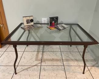 Glass top coffee table