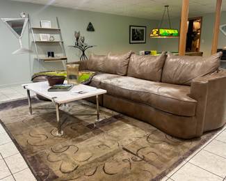 Bernhardt stone top table, Serenity area rug