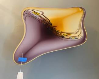 Mounted art glass sculpture