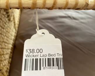Wicker lap bed tray