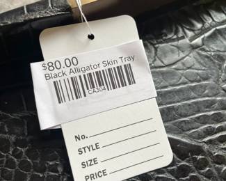 Black alligator skin tray
