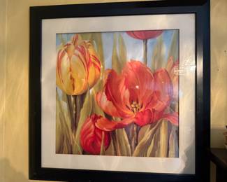 Tulip Painting signed Lisa Audit