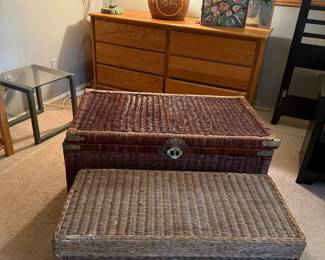 2 Wicker Storage Trunks