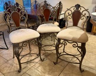 $125 EACH ~ OR 3 For $300 ~ OBO - METAL AND WOOD BARSTOOLS (DELIVERY AVAILABLE)