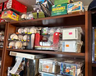 $30, 000 - OBO- AMAZING HUGE BASEBALL COLLECTION WITH SIGNED BALLS, SIGNED CARDS, GLOVES . BATS. SIGNED LETTERS COLLECTABLES ETC