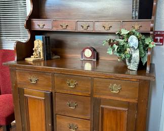 $375 OBO - VERY RARE CIRCA 1860 AMERICAN STEP-BACK CUPBOARD / PEWTER CABINET WITH 11 DRAWERS ~ 48W X 19 1/2 DEEP X ~ 70 " HT(~ DELIVERY AVAILABLE)