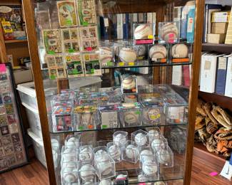 $30, 000 - OBO- AMAZING HUGE BASEBALL COLLECTION WITH SIGNED BALLS, SIGNED CARDS, GLOVES . BATS. SIGNED LETTERS COLLECTABLES ETC