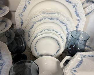 $275- AMAZING LARGE ROSENTHAL CHINA SET . PLACE SETTING FOR TWELVE WITH UNUSUAL SERVING PIECES