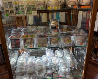 $30, 000 - OBO- AMAZING HUGE BASEBALL COLLECTION WITH SIGNED BALLS, SIGNED CARDS, GLOVES . BATS. SIGNED LETTERS COLLECTABLES ETC