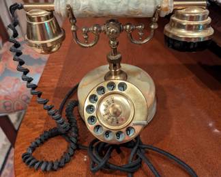 Vintage Onyx/Marble French princess phone