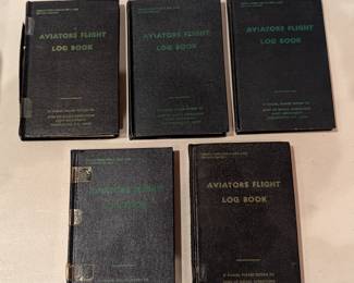 Vintage Aviators Flight Log Books, 70's