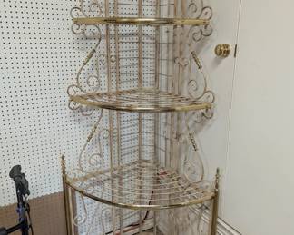 Corner Shelf Gold Tone