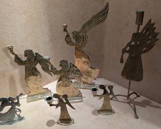 Angels, candle sticks