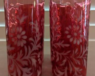 Wright Glass, LG ~ Fern Cranberry