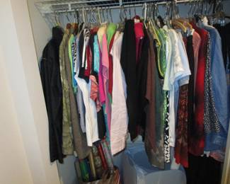Several closets FULL of ladies clothing most sizes small to medium