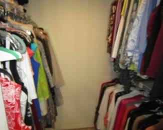 Several closets FULL of ladies clothing most sizes small to medium