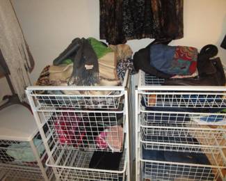 Several closets FULL of ladies clothing most sizes small to medium