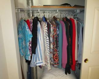 Several closets FULL of ladies clothing most sizes small to medium