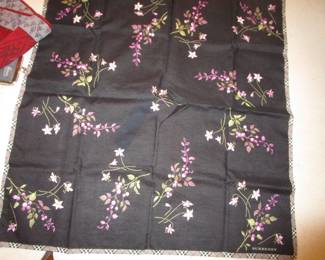 Selection of designer hankies, neck scarves