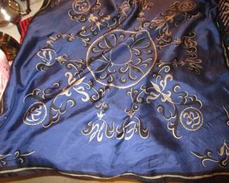Selection of designer vintage silk scarves
