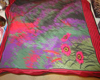 Selection of designer vintage silk scarves