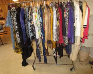 Several closets FULL of ladies clothing most sizes small to medium 1970s through 1990s
