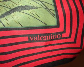 Selection of designer vintage silk scarves