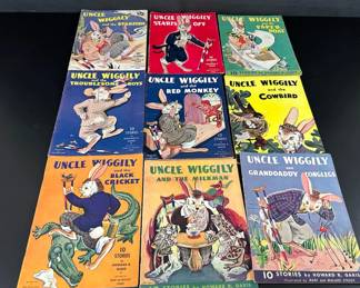 9 Uncle Wiggily Large Paper Story Books