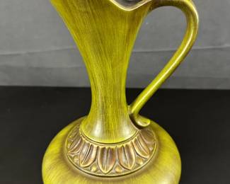 Large 12 inGreen Matte Decorative Pottery Vase