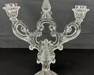 Beautiful Ornate 2 Arm Solid Glass Candelier