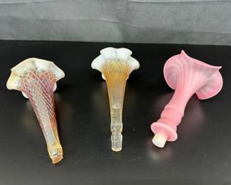 3 Misc Fenton Horns Acessories