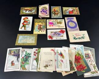 Large Lot of Vitage Christmas Cards Set A