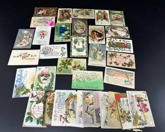 Vintage Christmas Lot of Post Cards Set B