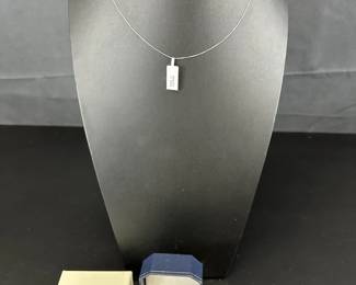 14K Topaz Pierced Earrings 18K Fine Necklace