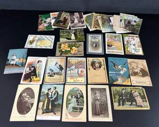 Lot of Vintage Post Cards Theme of Baby Wedding  Couples
