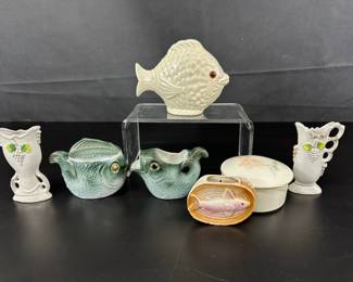 Lot of 7 Decorative Pieces Marked Japan Mexico
