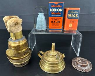 5 Vintage Oil Lamp Wicks and Supplies