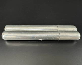 Vintage Flask and Cigar Holder Marked Sheffield England