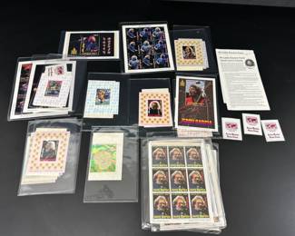 Large Lot of Grateful Dead Jerry Garcia Photo Cards and Stamps with Certificate of Authenticity