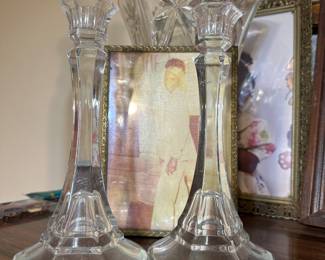 Crystal candle holders
